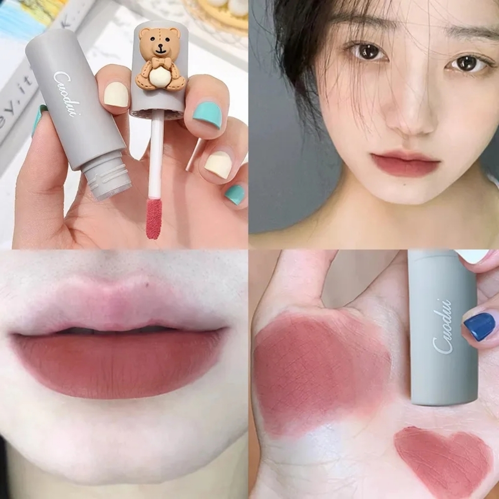 Cute kawaii matte lipstick with a bear on it. NEVER WORN
